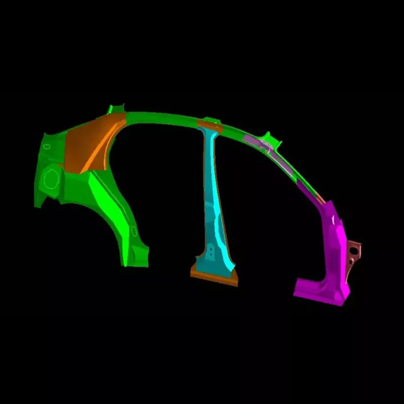 Lisovací raznice pro vnitřní montáž automobilového bočního panelu